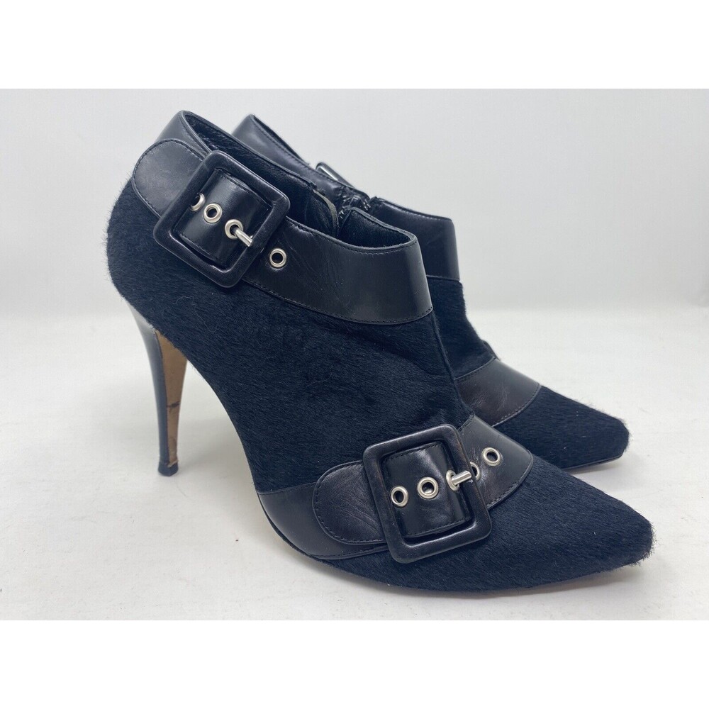 Manolo Blahnik Pony Hair Buckle Booties size 36 6 100 Anniversary Neiman‎ Marcus